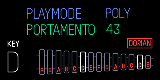 The scale panel below the PLAYMODE screen