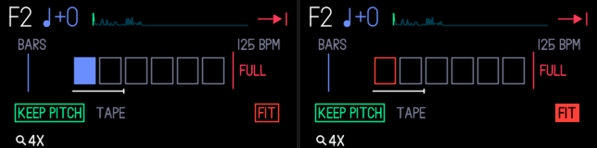 The fit panel on a drum kit, then the same panel while it fits